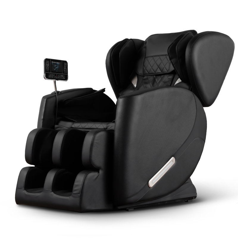 Inbox Zero Faux Leather heated zero gravity massage chair and smart
